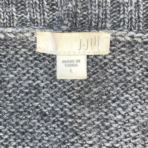 J. Jill Southwest Wool Blend Open Front Cardigan Sweater L - Picture 9 of 10